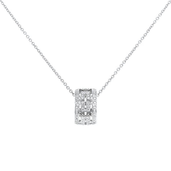ˇShiny JewelryˇPARENTESI NECKLACE SILVER DIAMOND