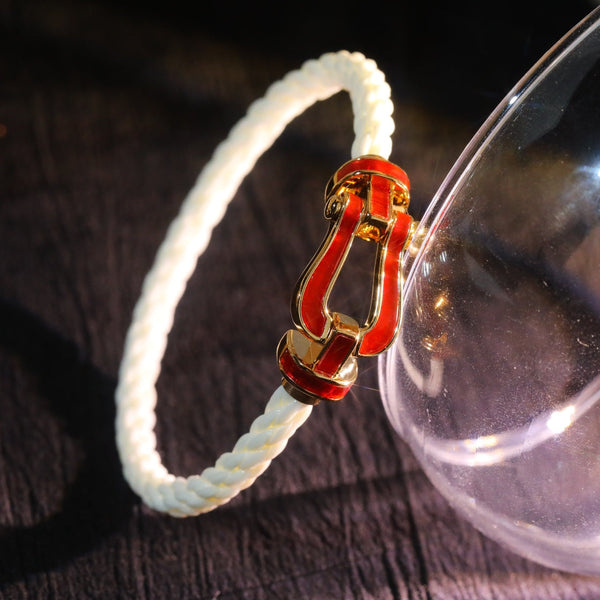 ˇShiny JewelryˇFORCE 10 WHITE TEXTILE DIAMOND PAVED