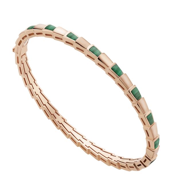 ˇShiny JewelryˇSERPENTI BRACELET PINK GOLD MALACHITE