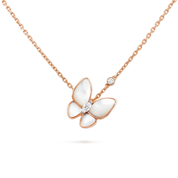 ˇShiny JewelryˇBUTTERFLY MOP DIAMOND NECKLACE