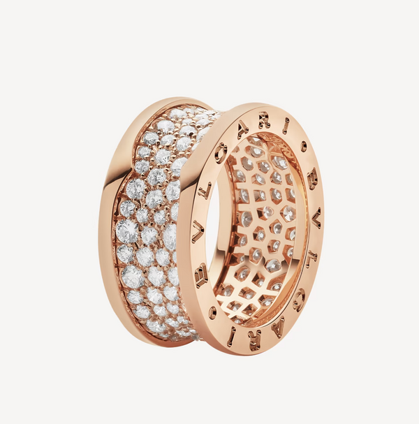 ˇShiny JewelryˇZERO 1 WITH PAVED DIAMONDS ON THE SPIRAL RING