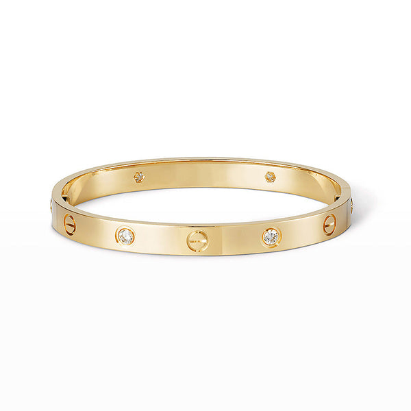 ˇShiny JewelryˇLOVE BRACELET 6.1MM 4 DIAMONDS