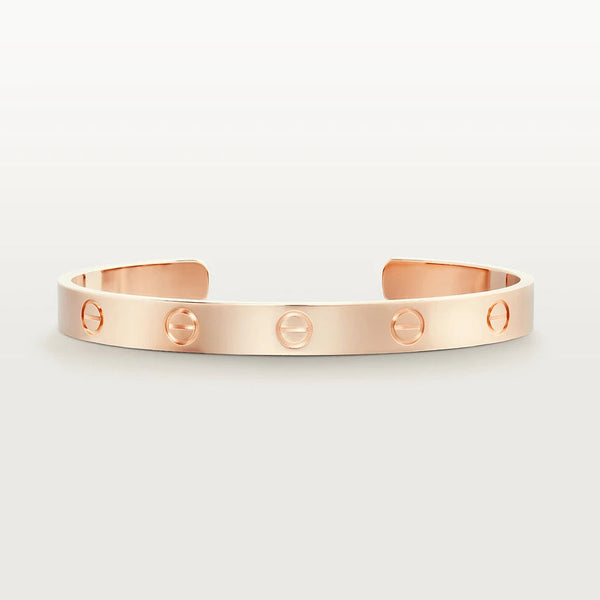 ˇShiny JewelryˇLOVE BRACELET 6.1MM OPEN CUFF