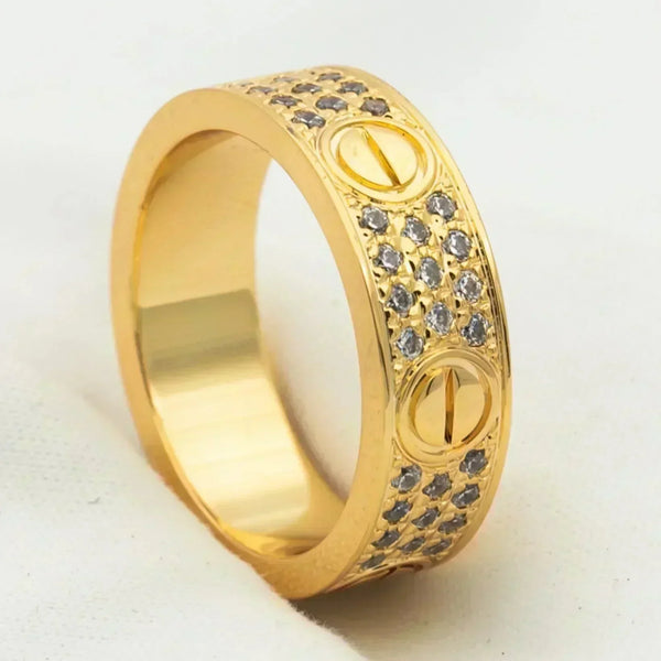 ˇShiny JewelryˇLOVE RING 5.5MM DIAMONDS PAVED