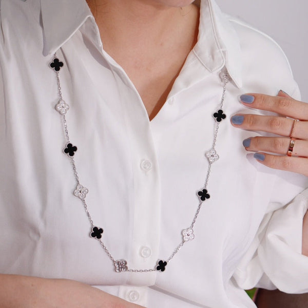 ˇShiny JewelryˇCLOVER 20 MOTIFS ONYX DIAMOND SILVER