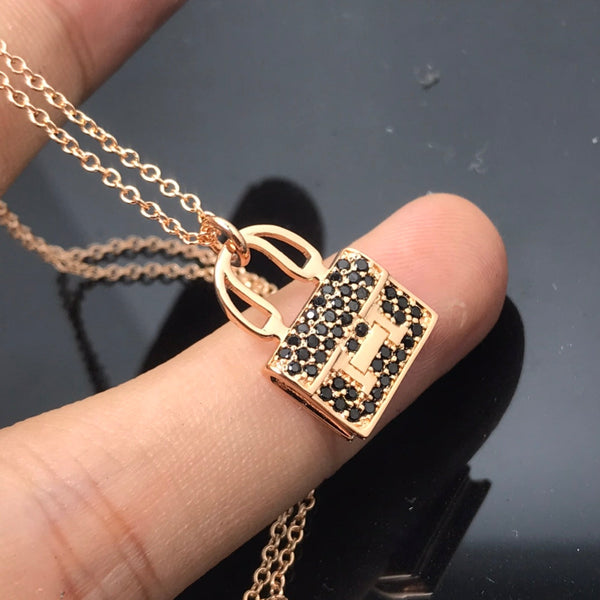 ˇShiny JewelryˇHM NECKLACE ARRIVAL BLACK DIAMOND