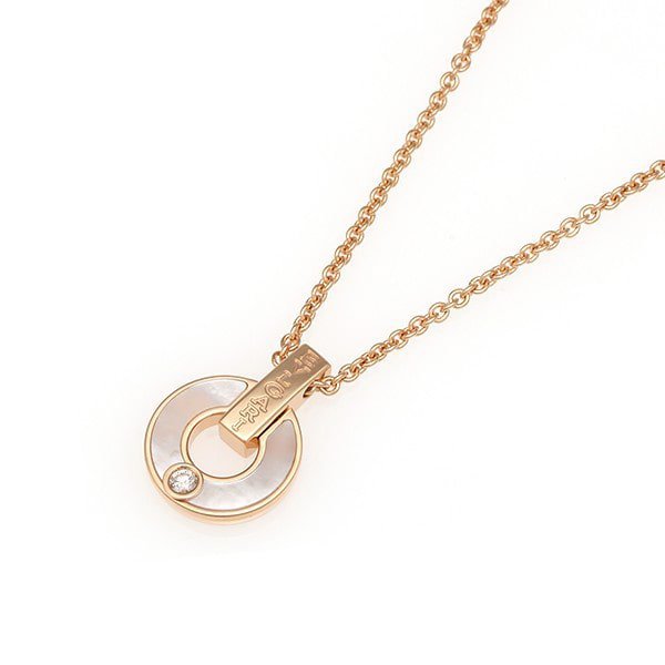 ˇShiny JewelryˇGARI NECKLACE PINK GOLD MOP