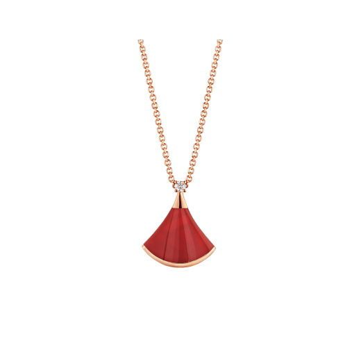 ˇShiny JewelryˇDREAM NECKLACE CARNELIAN 1 DIAMOND