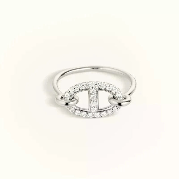 ˇShiny JewelryˇRONDE SMALL SILVER DIAMOND RING