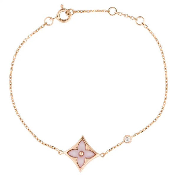 ˇShiny JewelryˇSTAR 1 DIAMOND PINK GOLD BRACELET