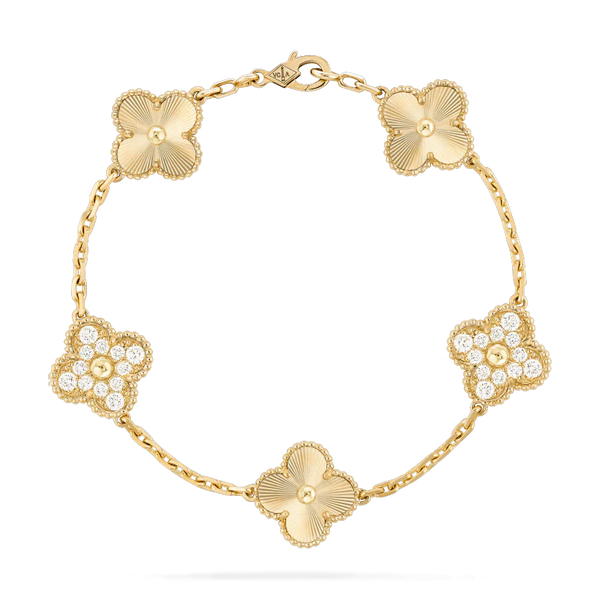 ˇShiny JewelryˇCLOVER BRACELET 5 MOTIFS DIAMOND